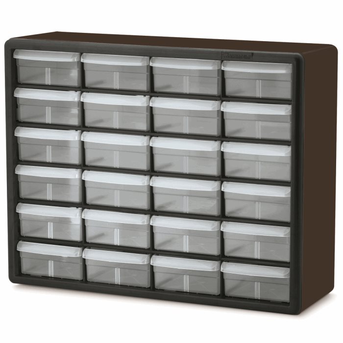 24 Drawer Plastic Storage Cabinet 10124