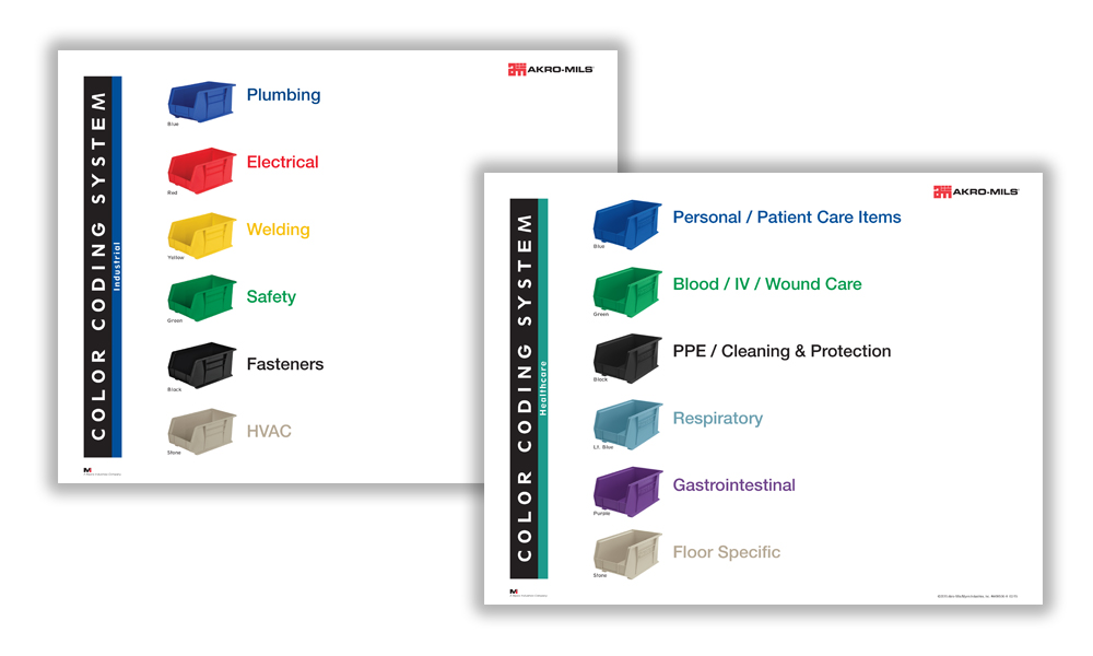 ColorCoded Bin Storage Systems Storage Organization Solutions Akro