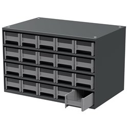 19-Series Steel Cabinet w/ 20 Drawers, Gray (19320)