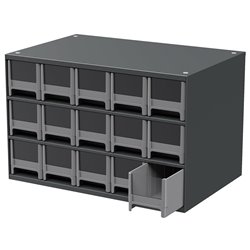 19-Series Steel Cabinet w/ 15 Drawers, Gray (19715)