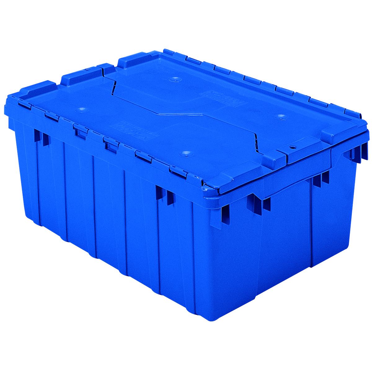 wholesale distribution tote with hinged lid,attached lid containers