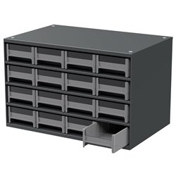 19-Series Steel Cabinet w/ 16 Drawers, Gray (19416)