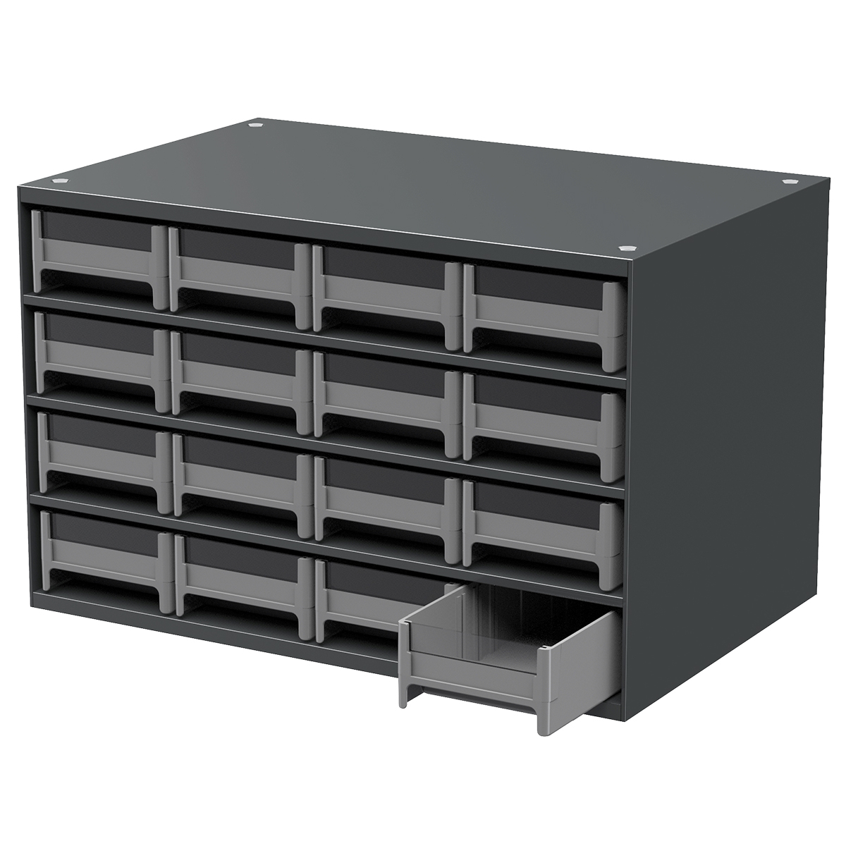 Akro-Mils 19416-Gray - 19-Series 16 Drawer Modular Steel Storage Cabinet - 4 x 2.125 x 10.5625 - Gray