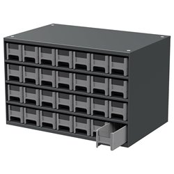 19-Series Steel Cabinet w/ 28 Drawers, Gray (19228)