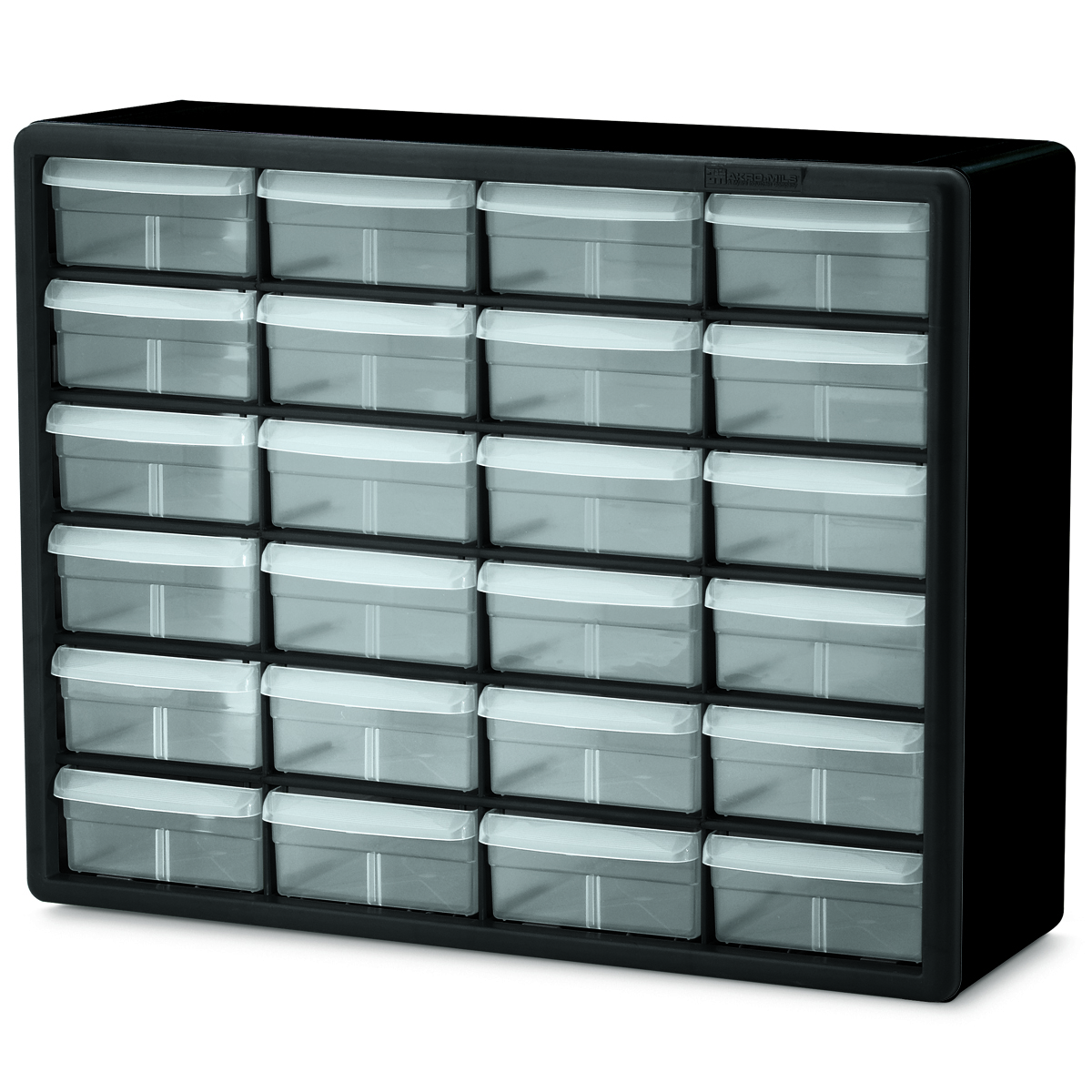 Akro-Mils Black Plastic 24-Drawer Storage Cabinet (Black)